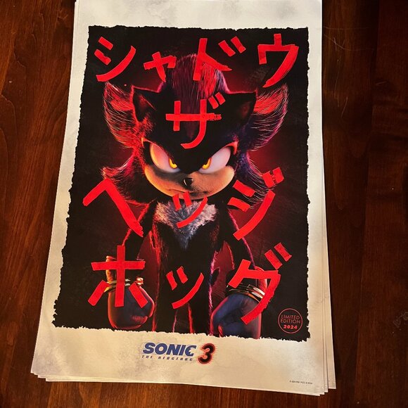 Sonic the Hedgehog 3 Shadow 11x17" Poster - Picture 1 of 1